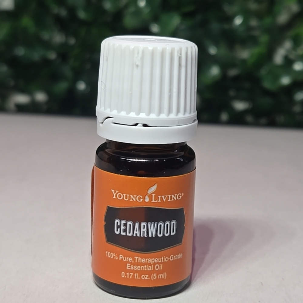 Young Living Cedarwood Essential Oil -‎ Orange & White Bottle
